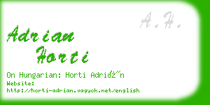 adrian horti business card